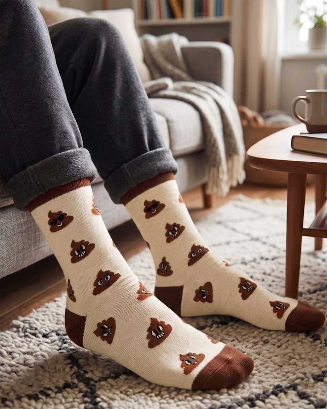 Poops Crem Socks Humor Statement Series